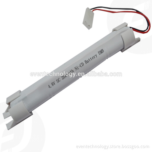 4.8V SC 2000mAh LED Downlight Battery/LED Emergency Battery 4.8V For LED Tube,LED Downlight ect